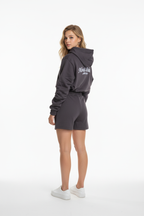 Women’s Ruffled Sleeve Hoodie (Stone)
