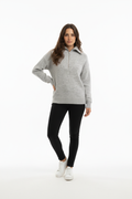 Women's 1/4 zip knitted wool pullover