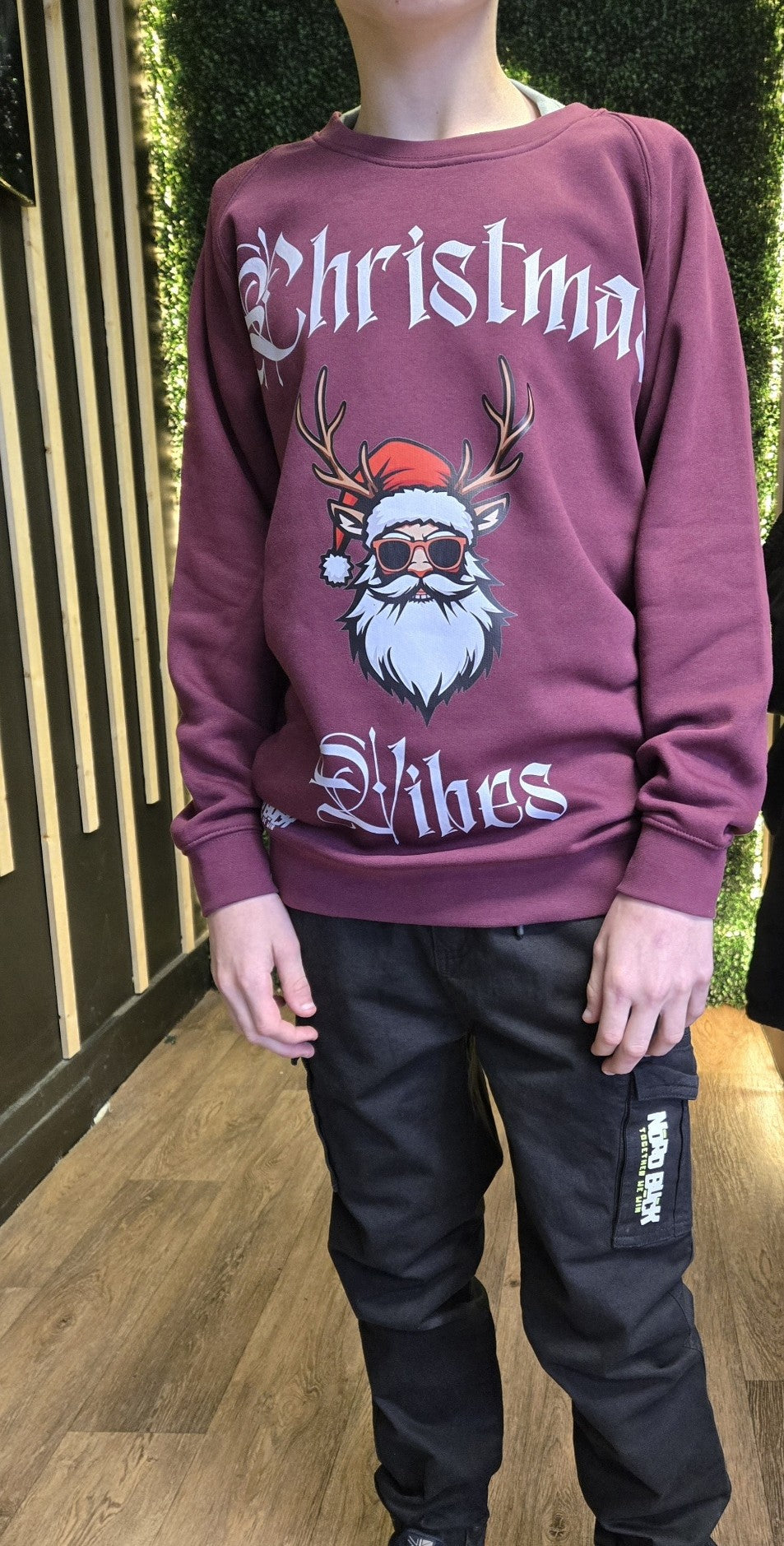 Kids Christmas Vibes Jumper (Red)