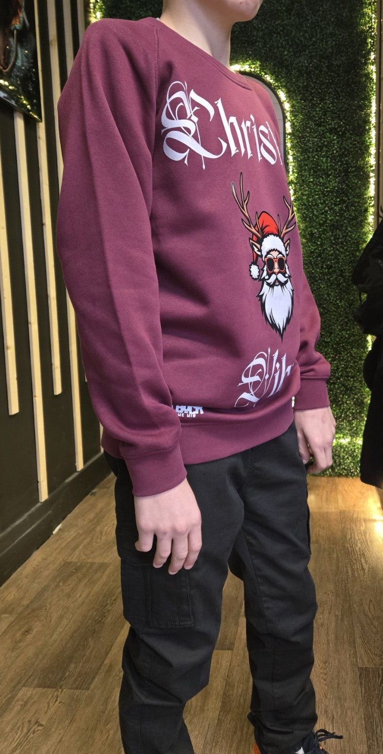 Kids Christmas Vibes Jumper (Red)