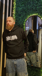 Rose Design - Pullover Hoodie - Black