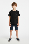 Toddlers Basketball Stag Print Tee - Black
