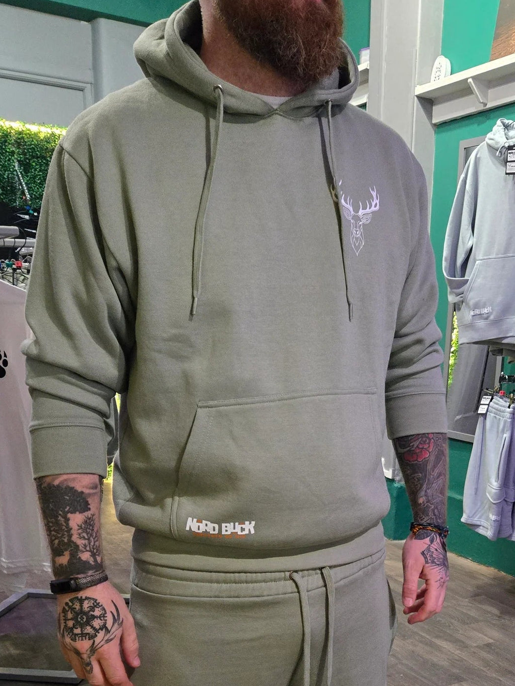 Urban Pullover Hoodie – Salbeigrün