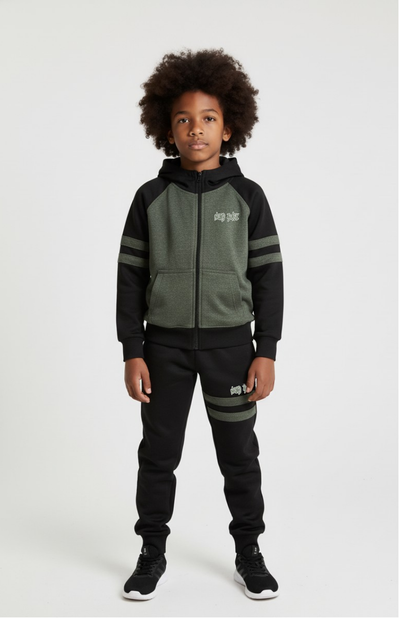 Junior Streetstyle Tracksuit (Green)