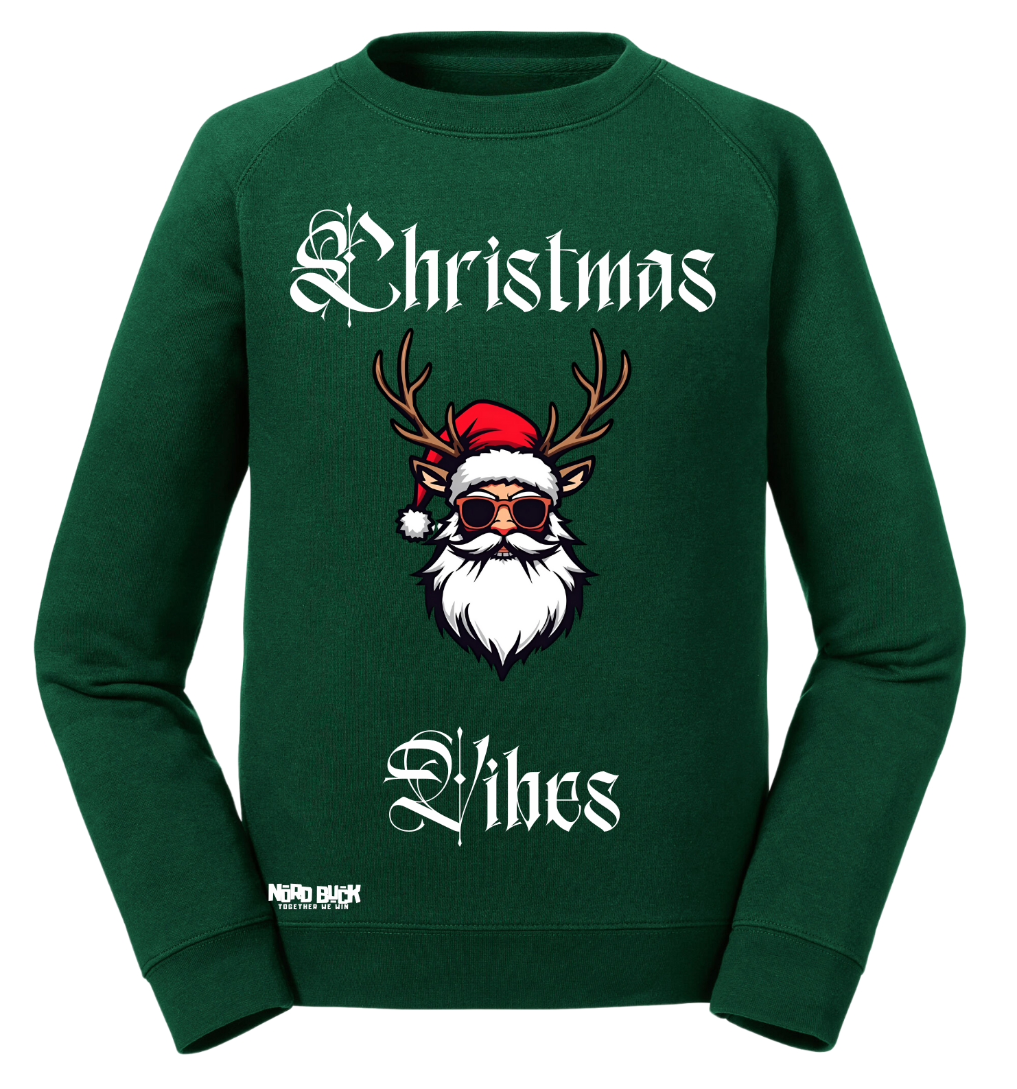 Kids Christmas Vibes Jumper (Green)