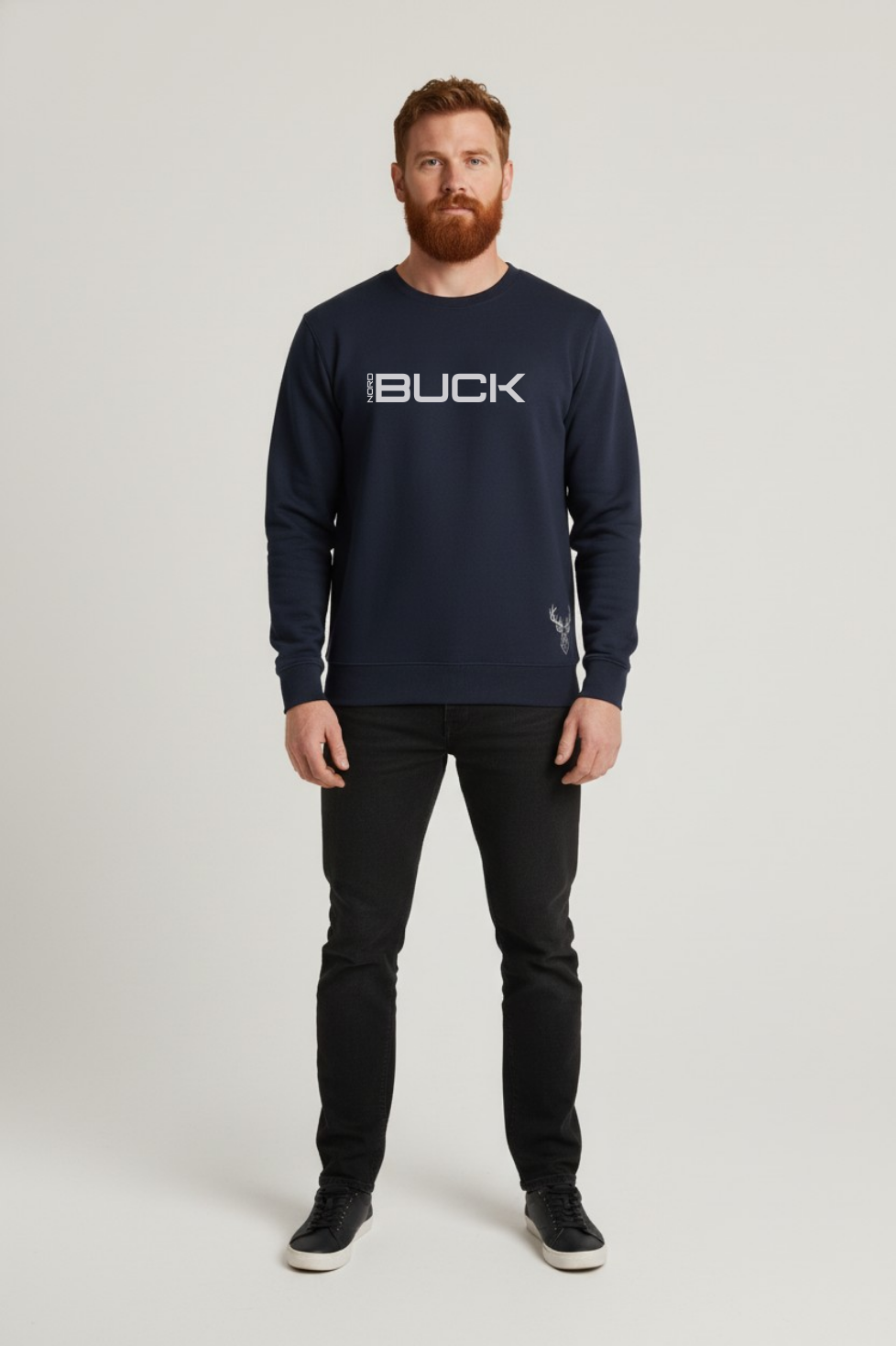 Mens Crewneck Navy Sweater
