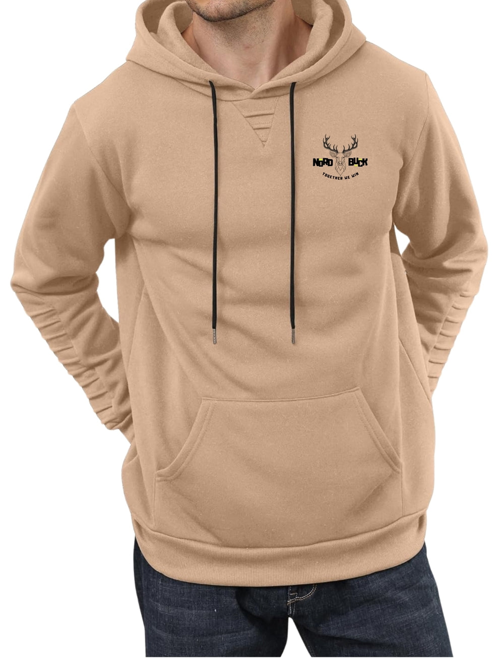 Adults Loose Fit Hoodie - Beige