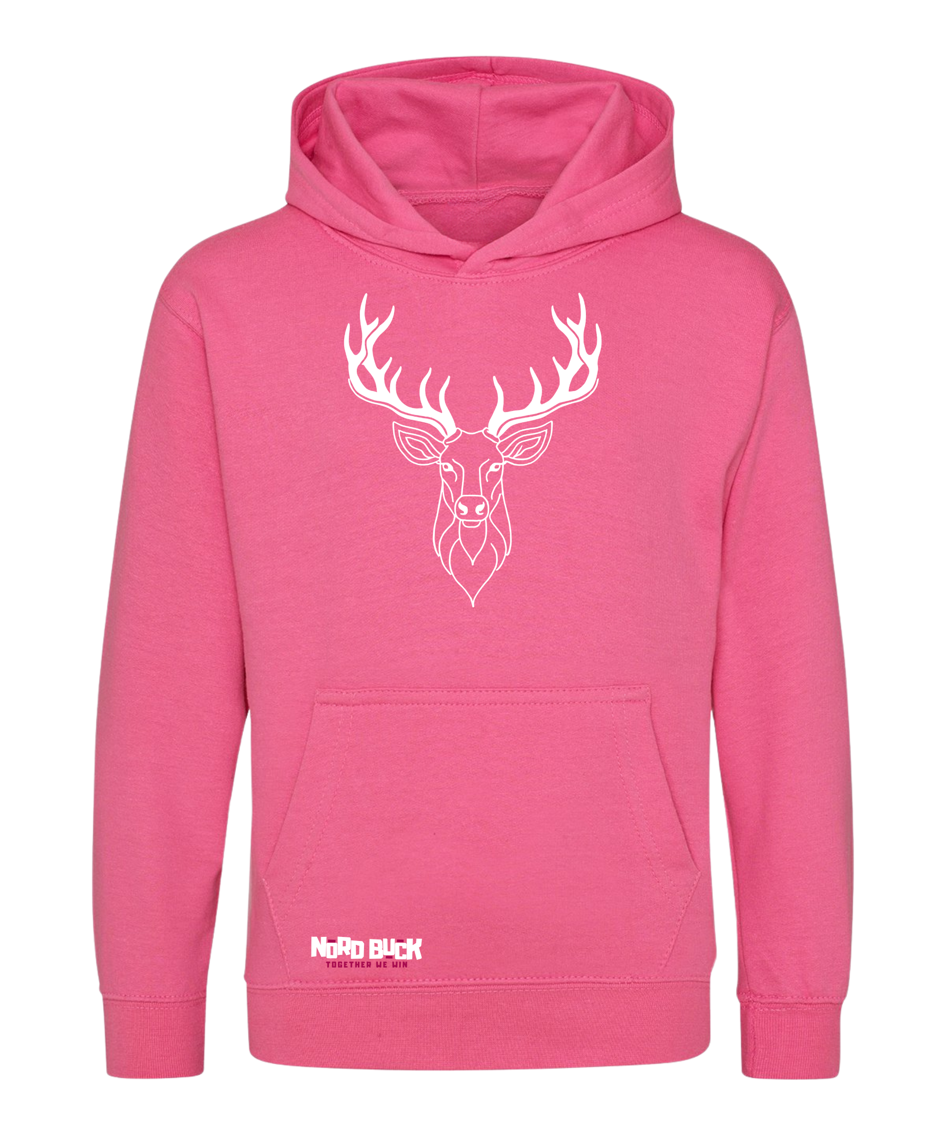 Juniors Stag Hoodie - Candyfloss Pink