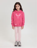 Juniors Stag Hoodie - Candyfloss Pink