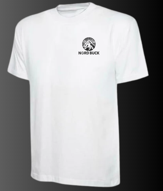 Men's cotton short sleeve Mountain T-Shirt - White