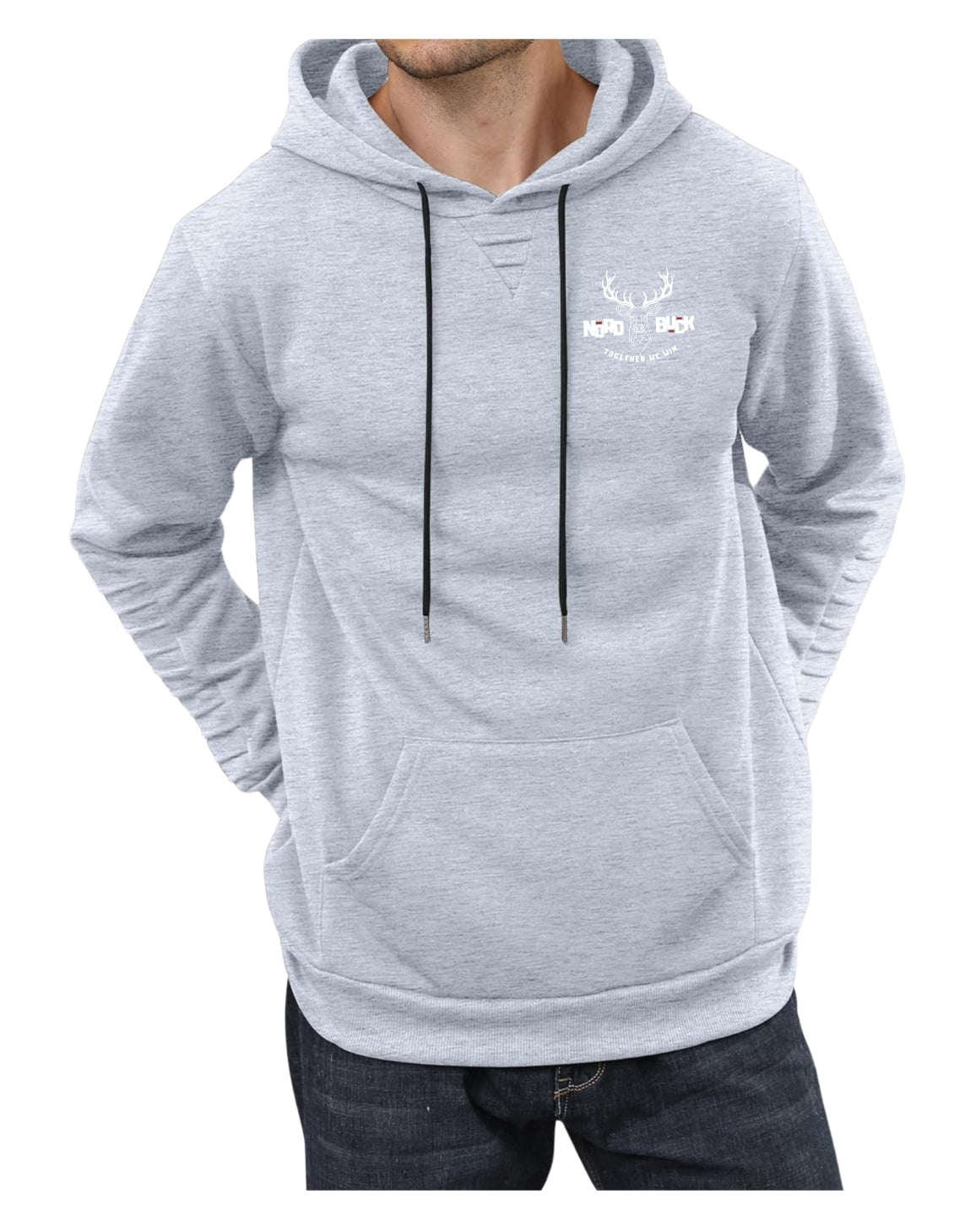 Adults Loose Fit Hoodie - Light Grey