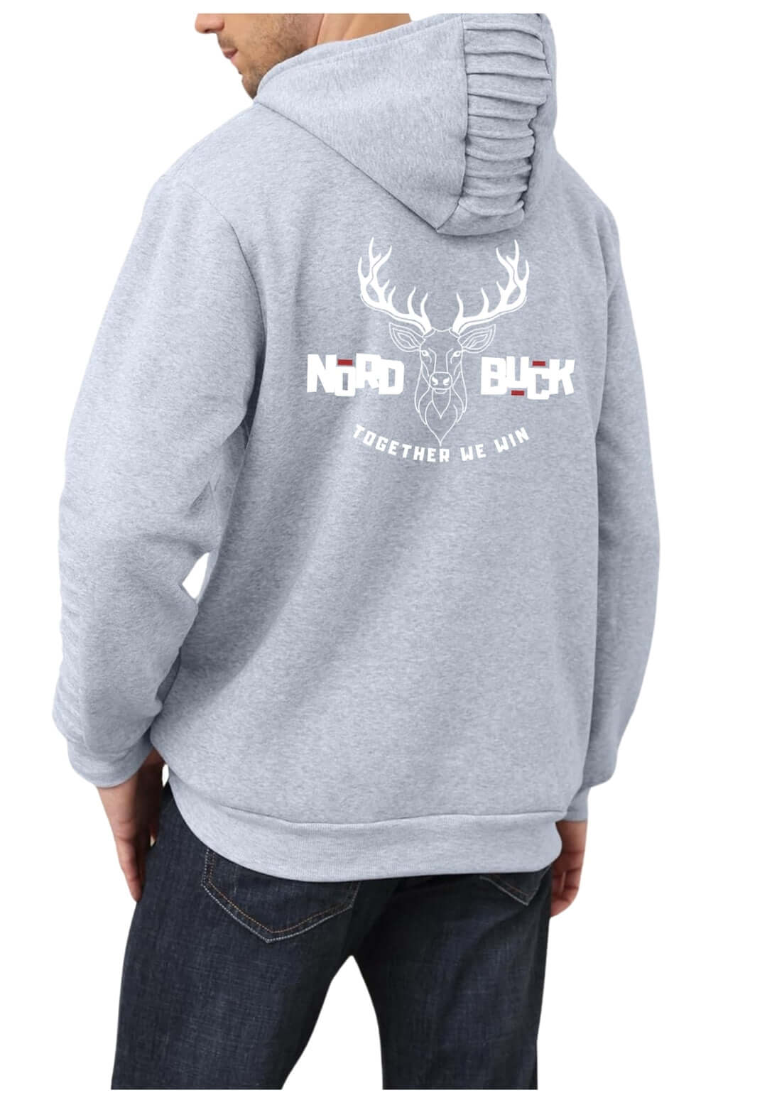 Adults Loose Fit Hoodie - Light Grey