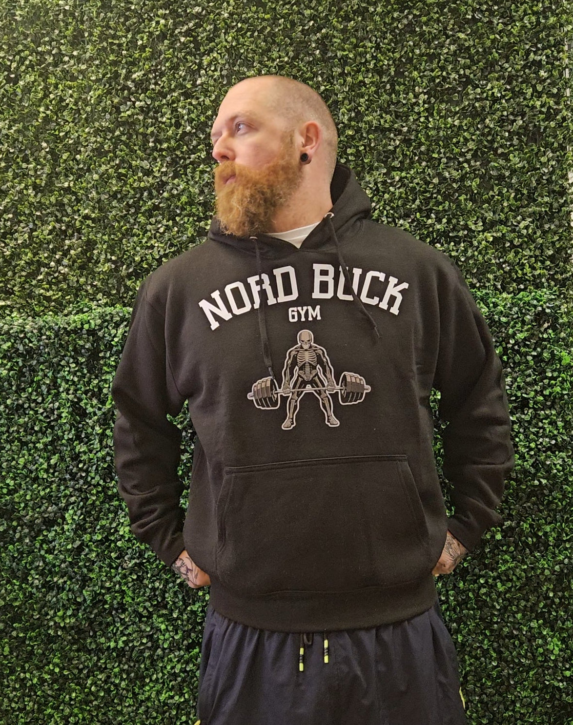 Skeleton Gym Hoodie - Black