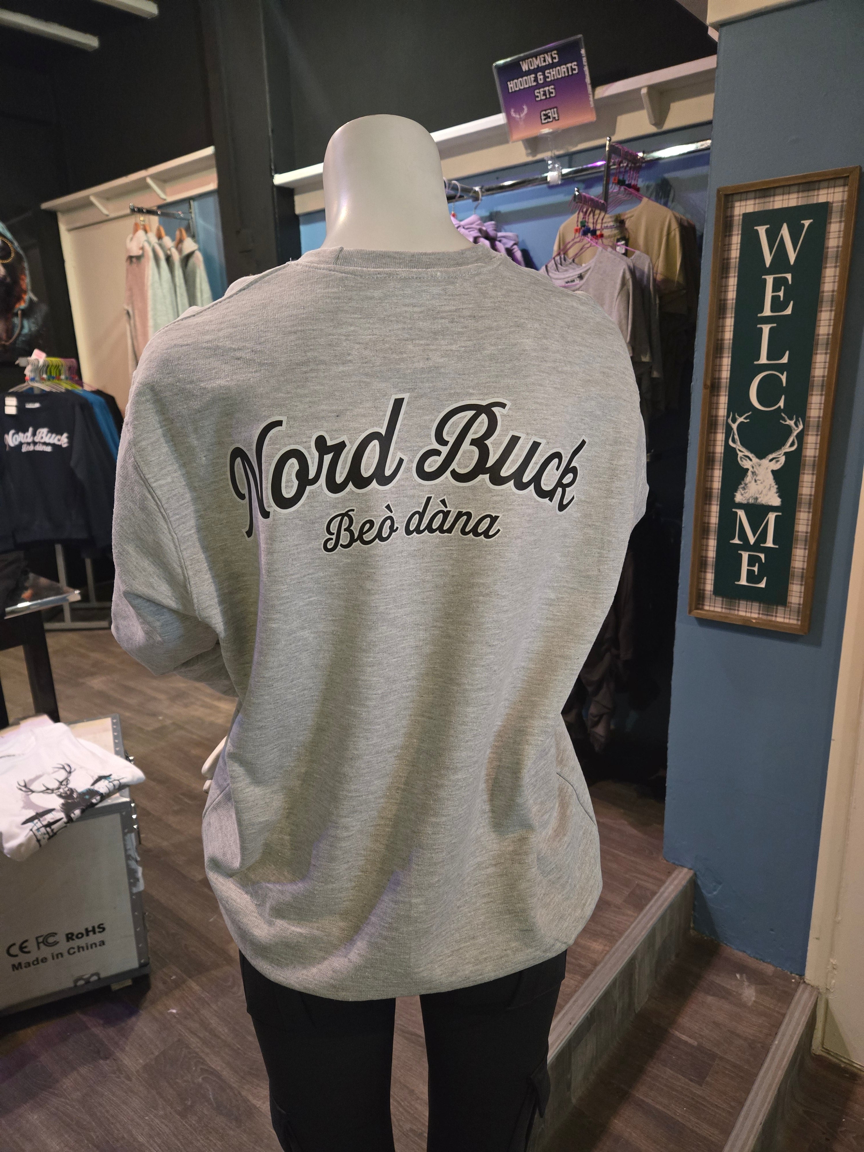 Casual Crewneck Loose Fit Sweatshirt (Grey)