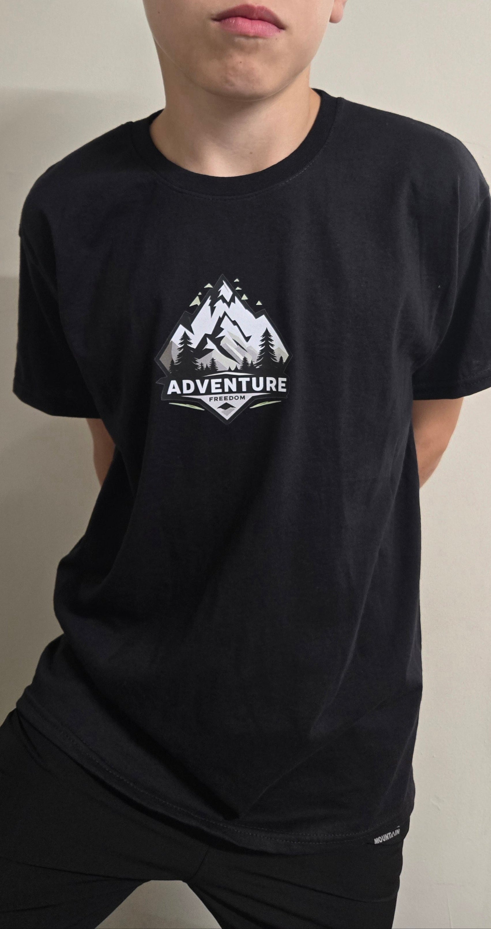 Kids Black Mountain Tee