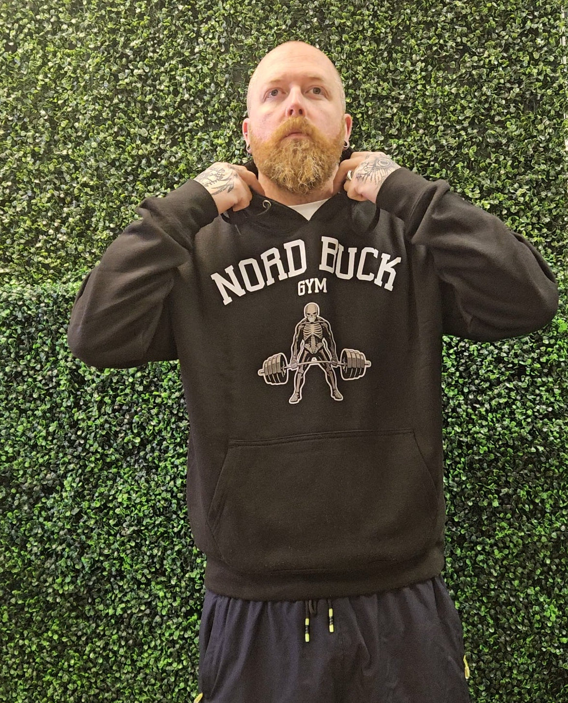 Skeleton Gym Hoodie - Black