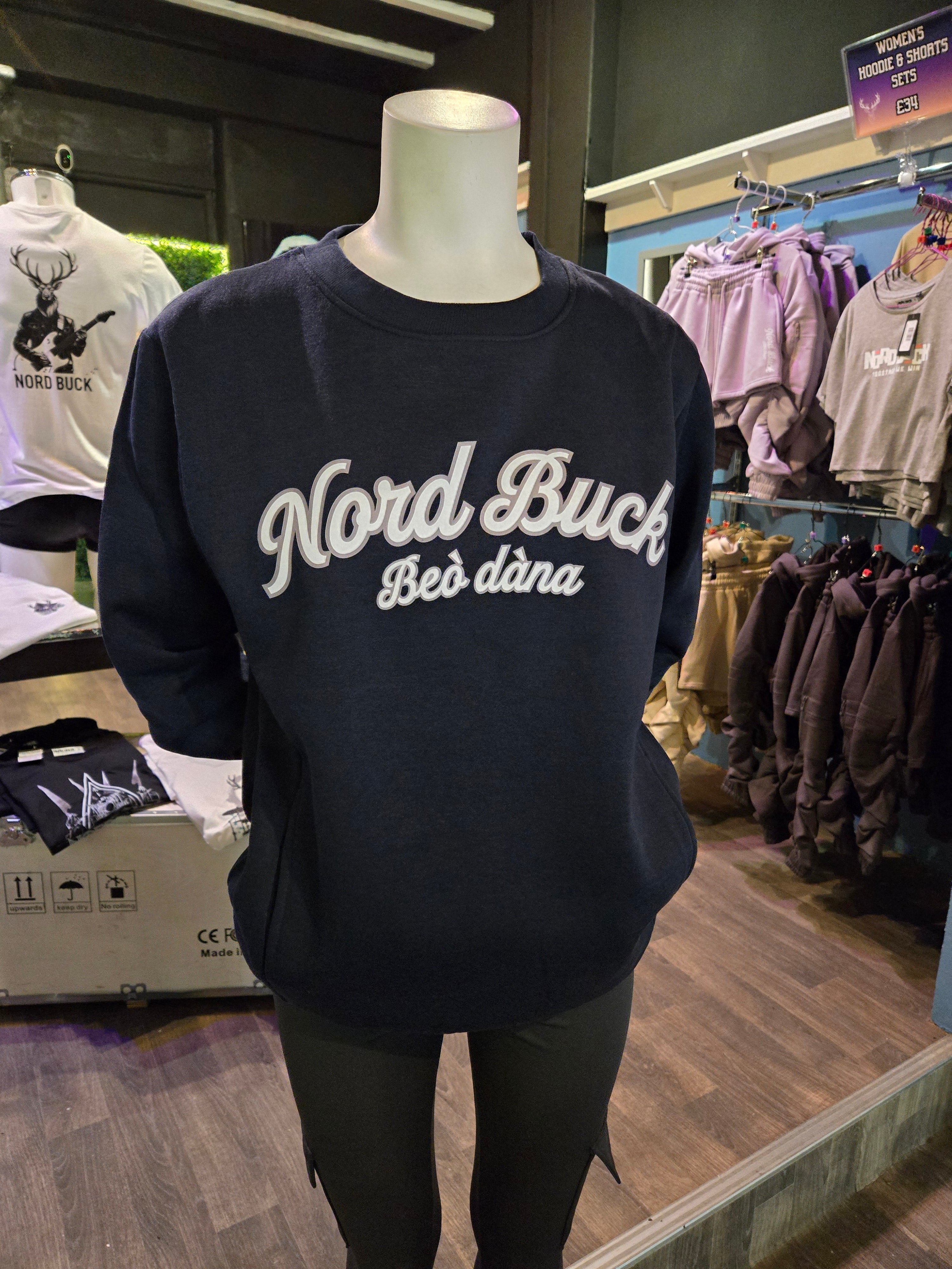 Casual Crewneck sweatshirt with pockets (Navy)