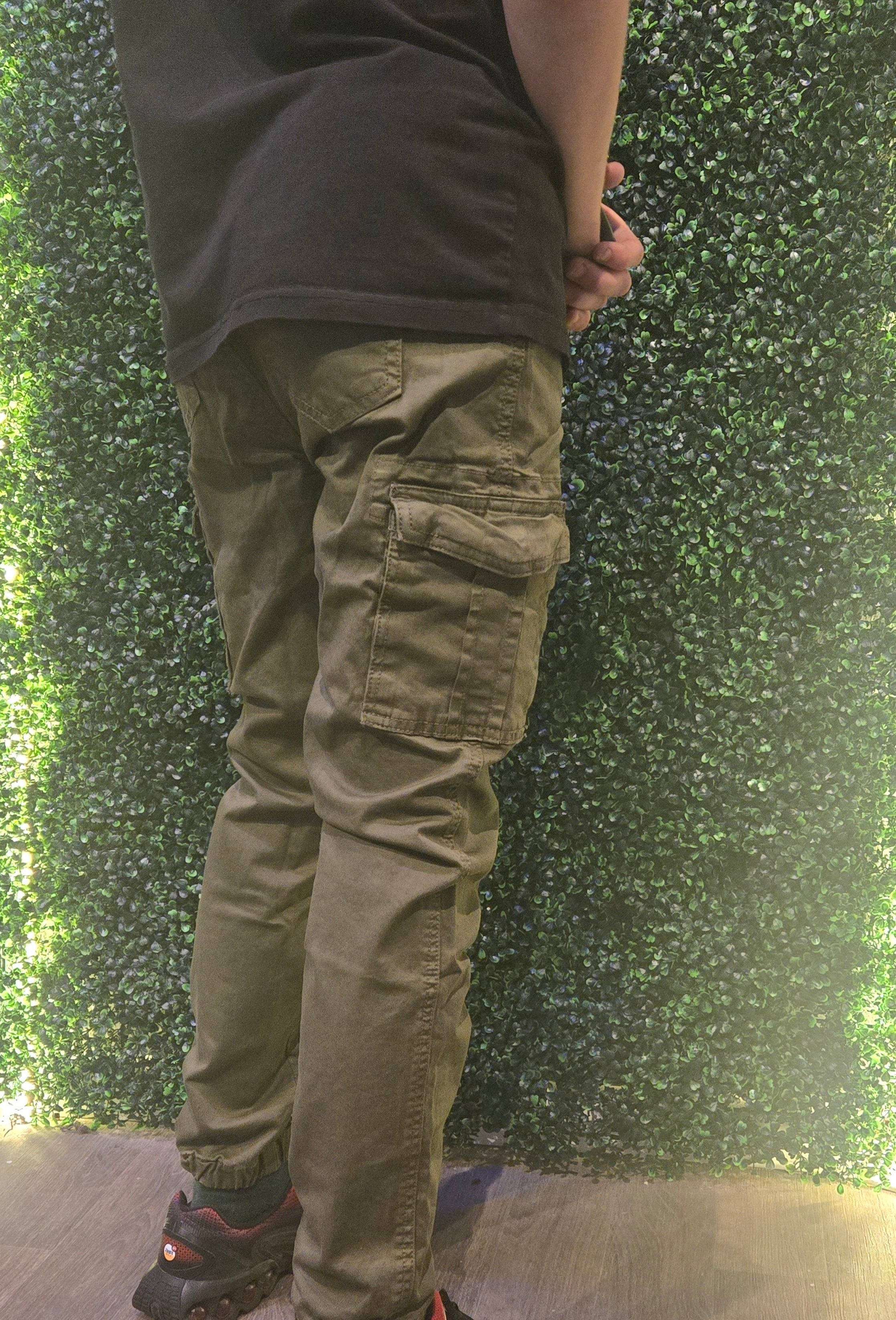 Kids Cargo Trousers Green
