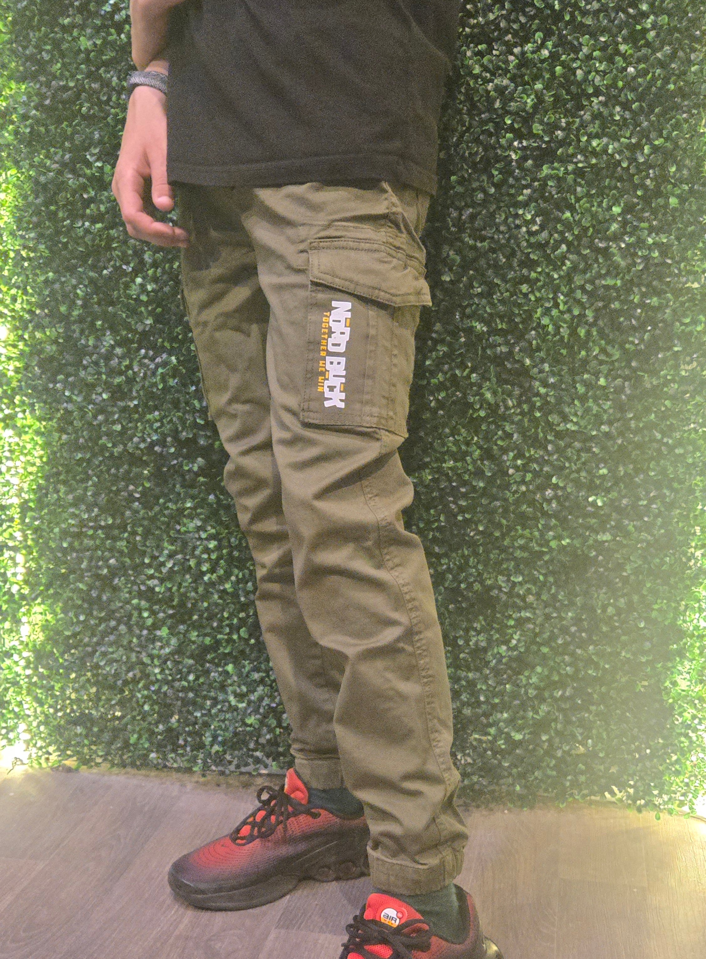 Kids Cargo Trousers Green