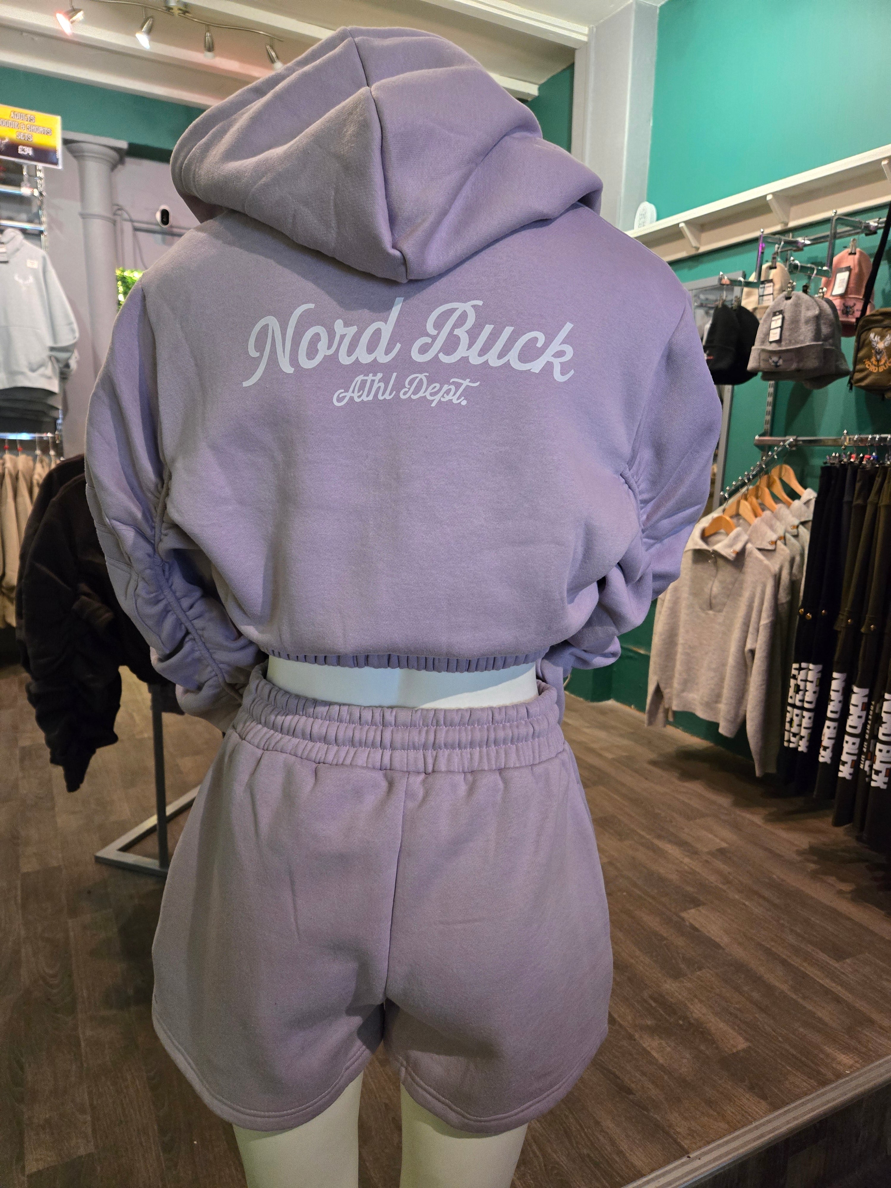Purple Womens Shorts and hoodie set