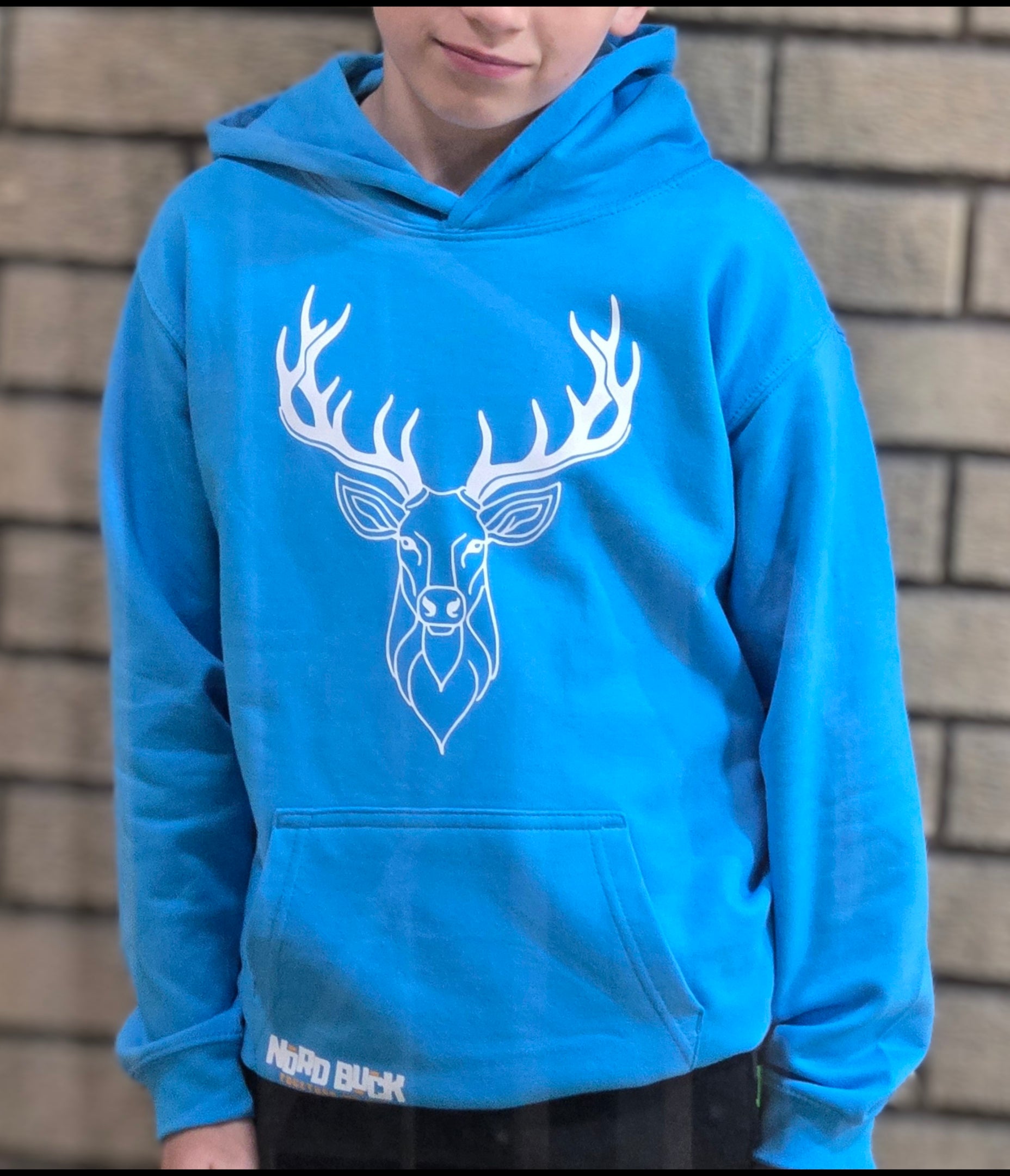 Juniors Stag Hoodie - Blue