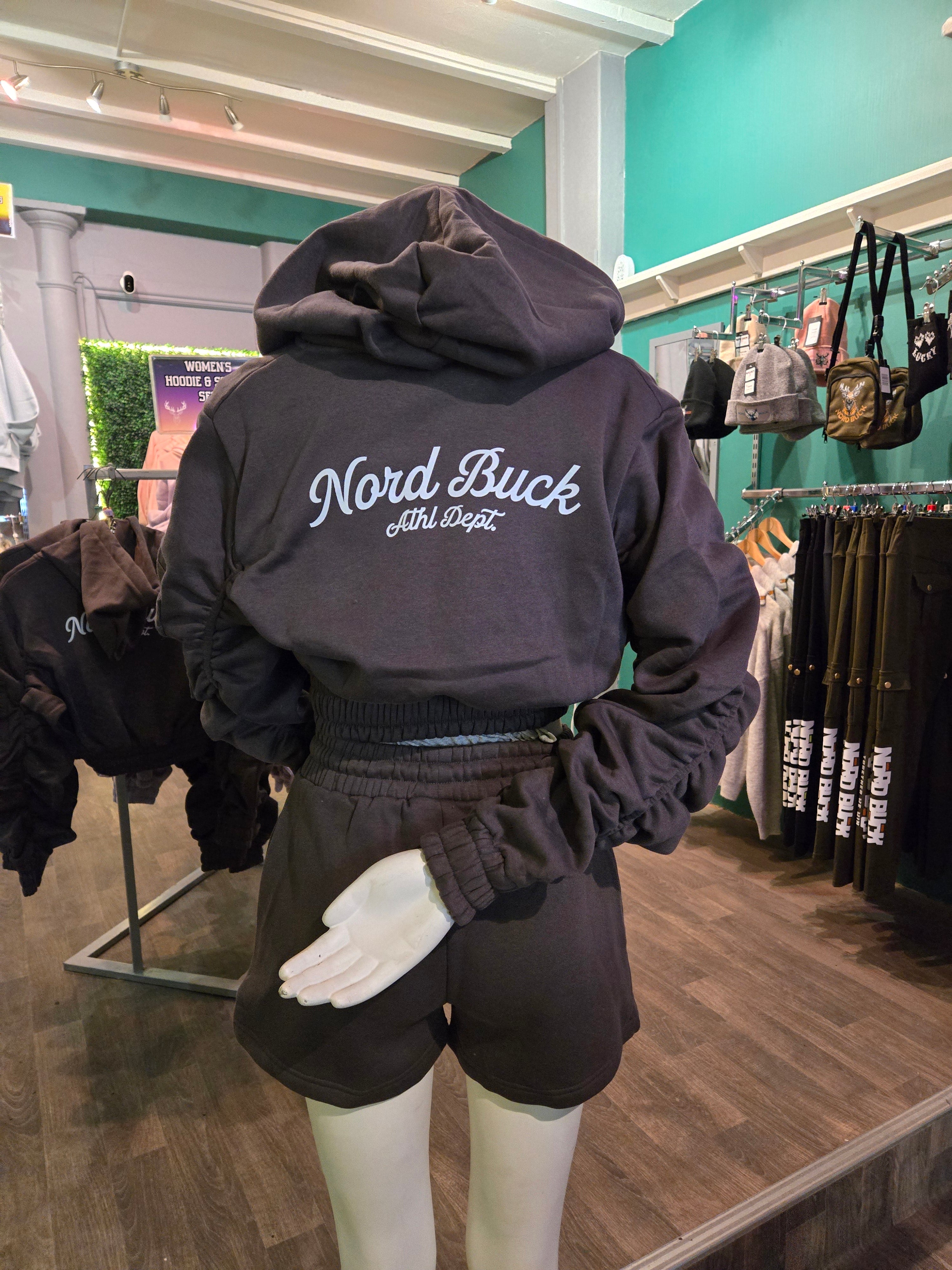 Charcoal Womens Shorts and hoodie set
