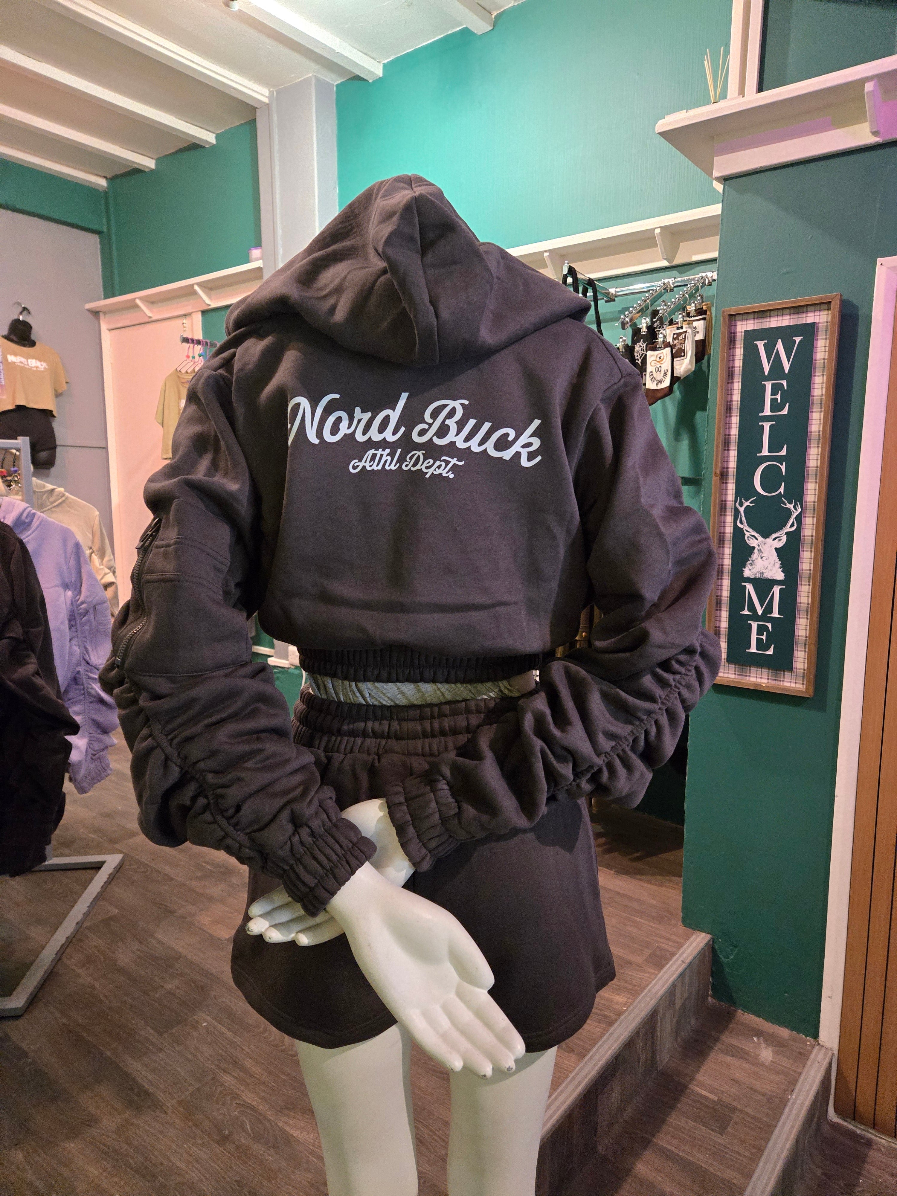 Charcoal Womens Shorts and hoodie set