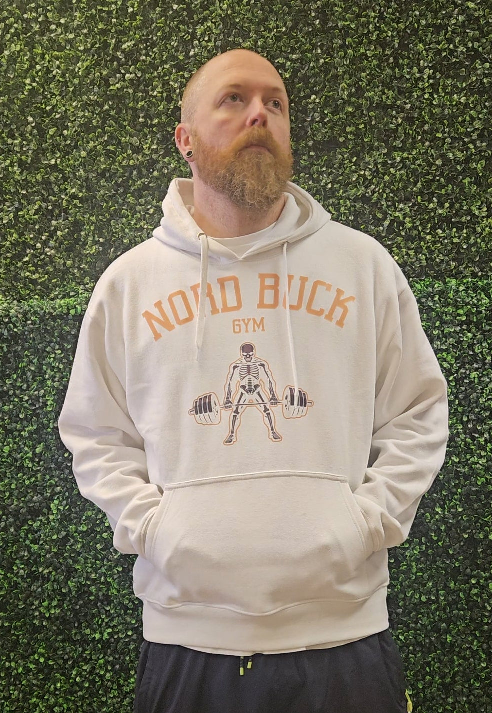 Skeleton Gym Hoodie - White