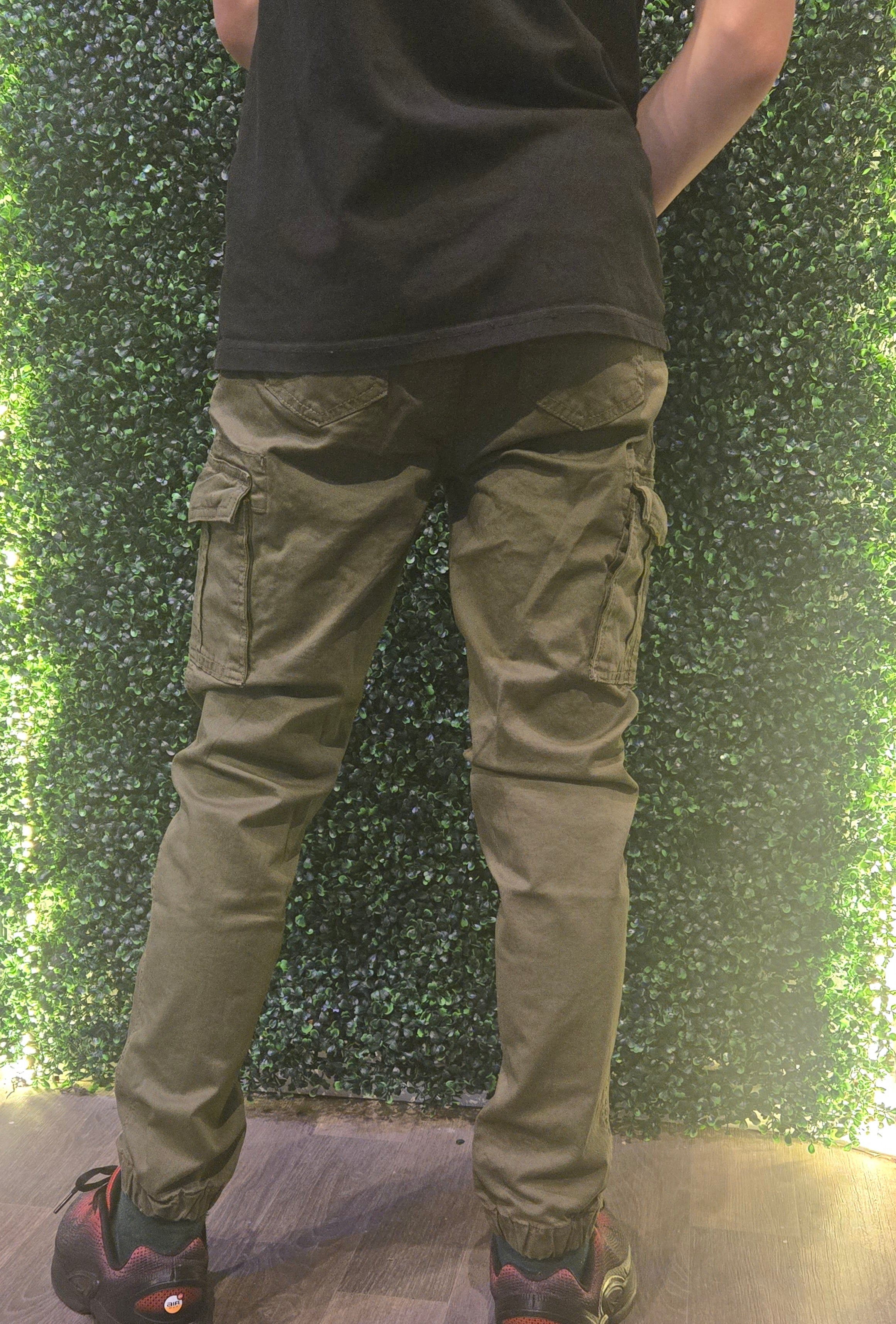 Kids Cargo Trousers Green